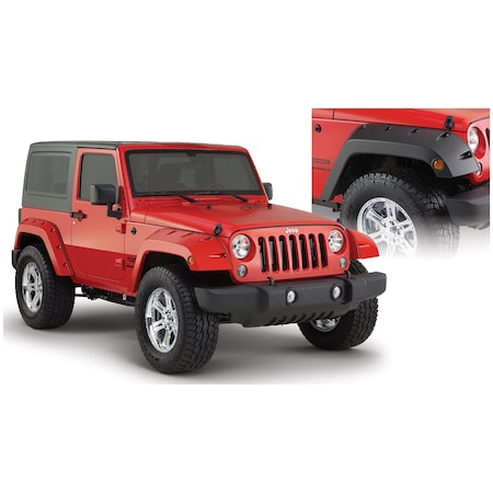 Bushwacker 07-17 WRANGLER FENDER FLARES POCKET STYLE 2PC 10077-02